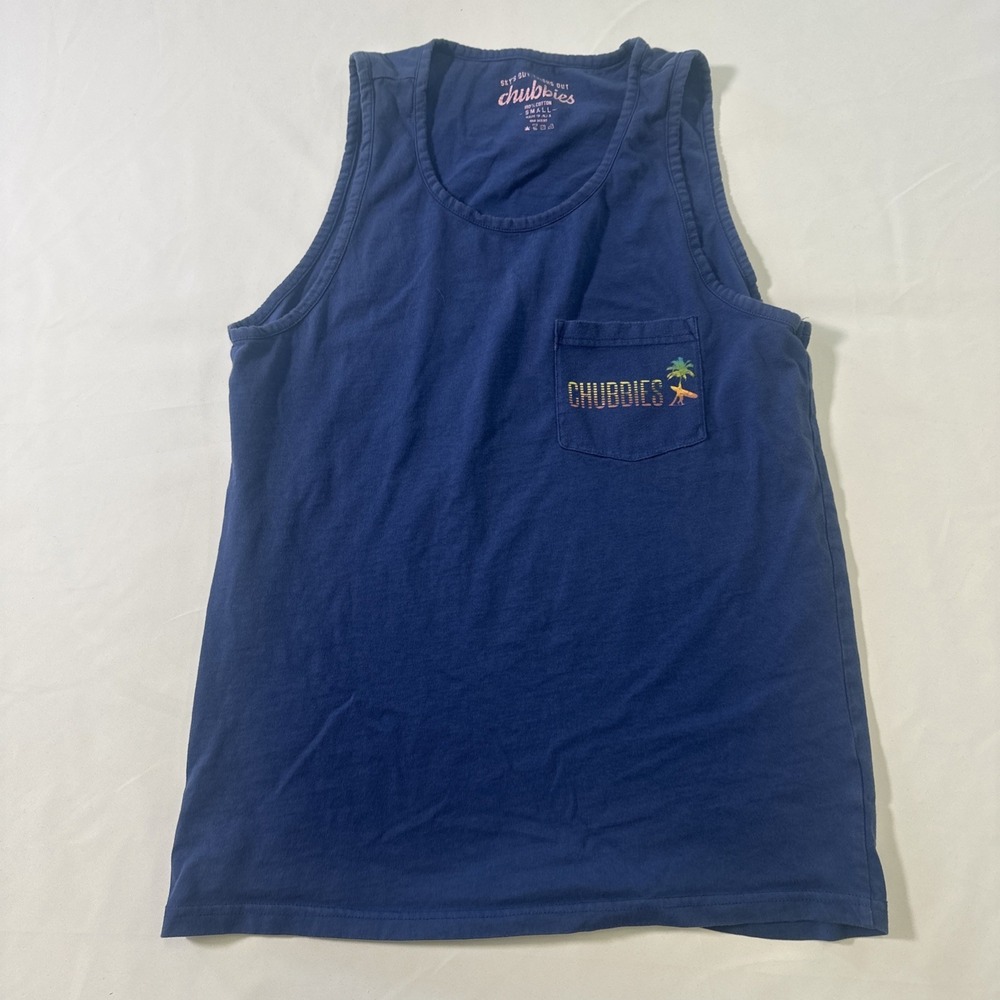 Chubbies Small Blue‎ Tank Top Sleveless
